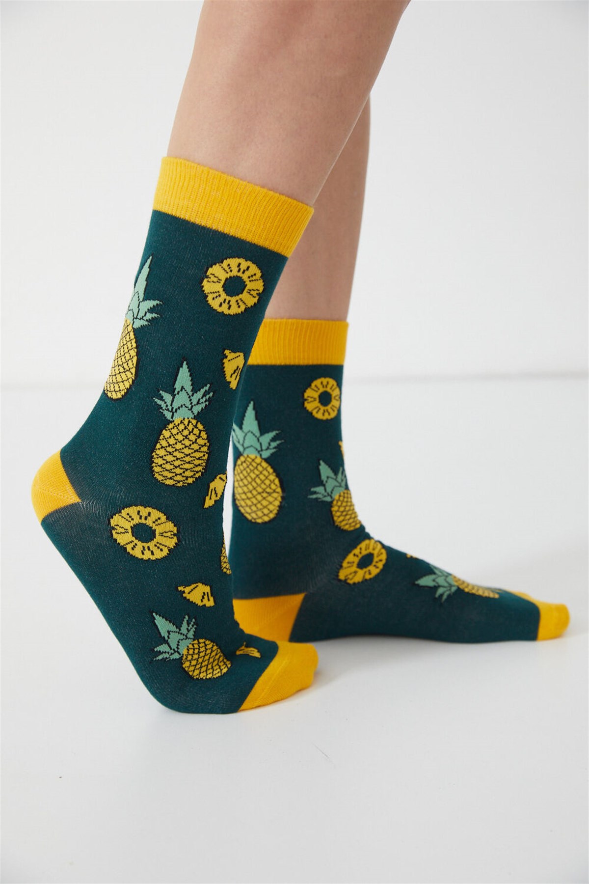 Katia and Bony Pineapple Soket Çorap DARK Yeşil. 1