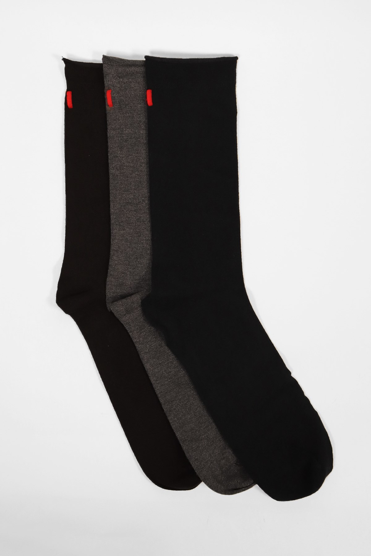 3lü Paket Harold Bambu Lastiksiz Erkek Soket Çorap Antrasit-Lacivert-Siyah