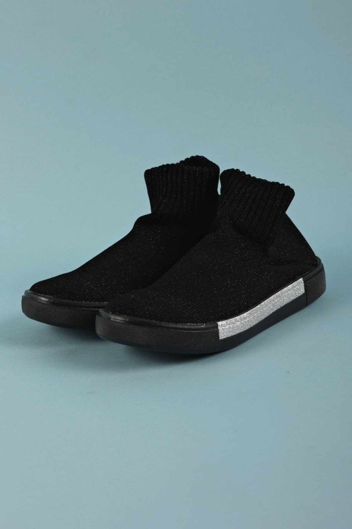 Shining Steps Çorap Ayakkabı Siyah/SILVER