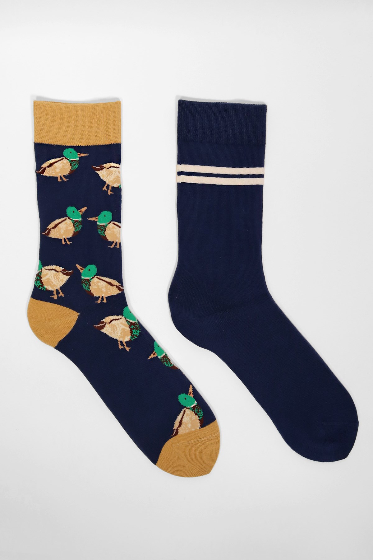 2li Paket Farmville Duck Erkek Soket Çorap Lacivert