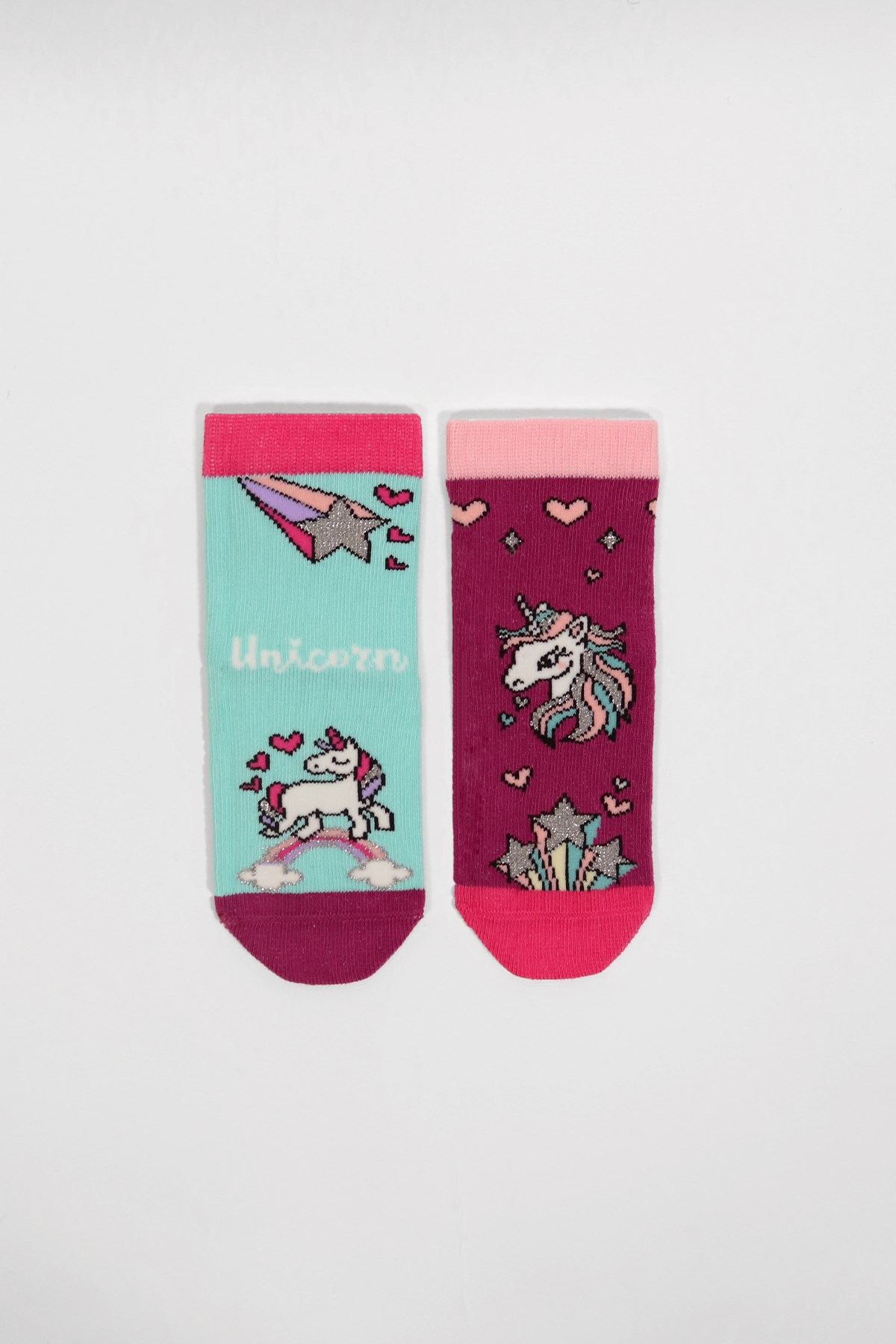 2li Paket Lovely Unicorn Bebek Soket Çorap