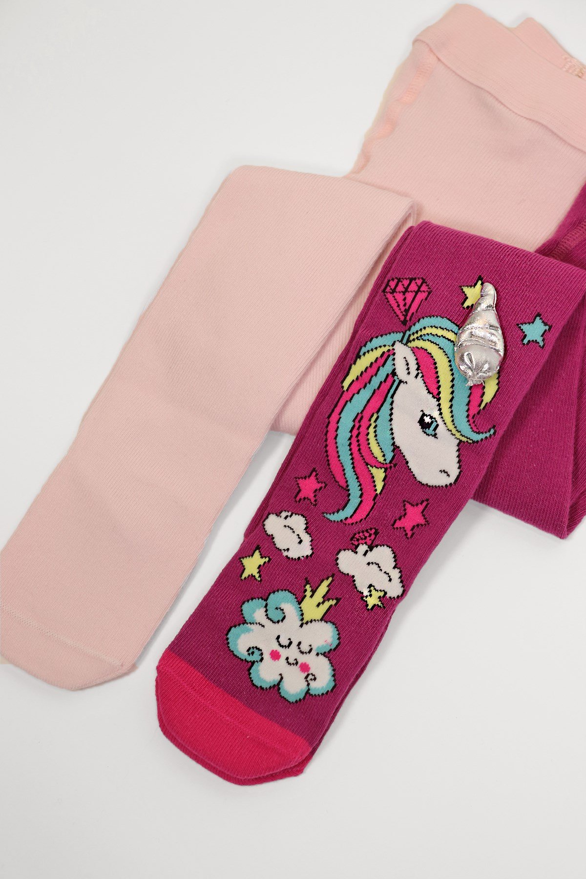 2li Paket Unicorn Bebek Külotlu Çorap
