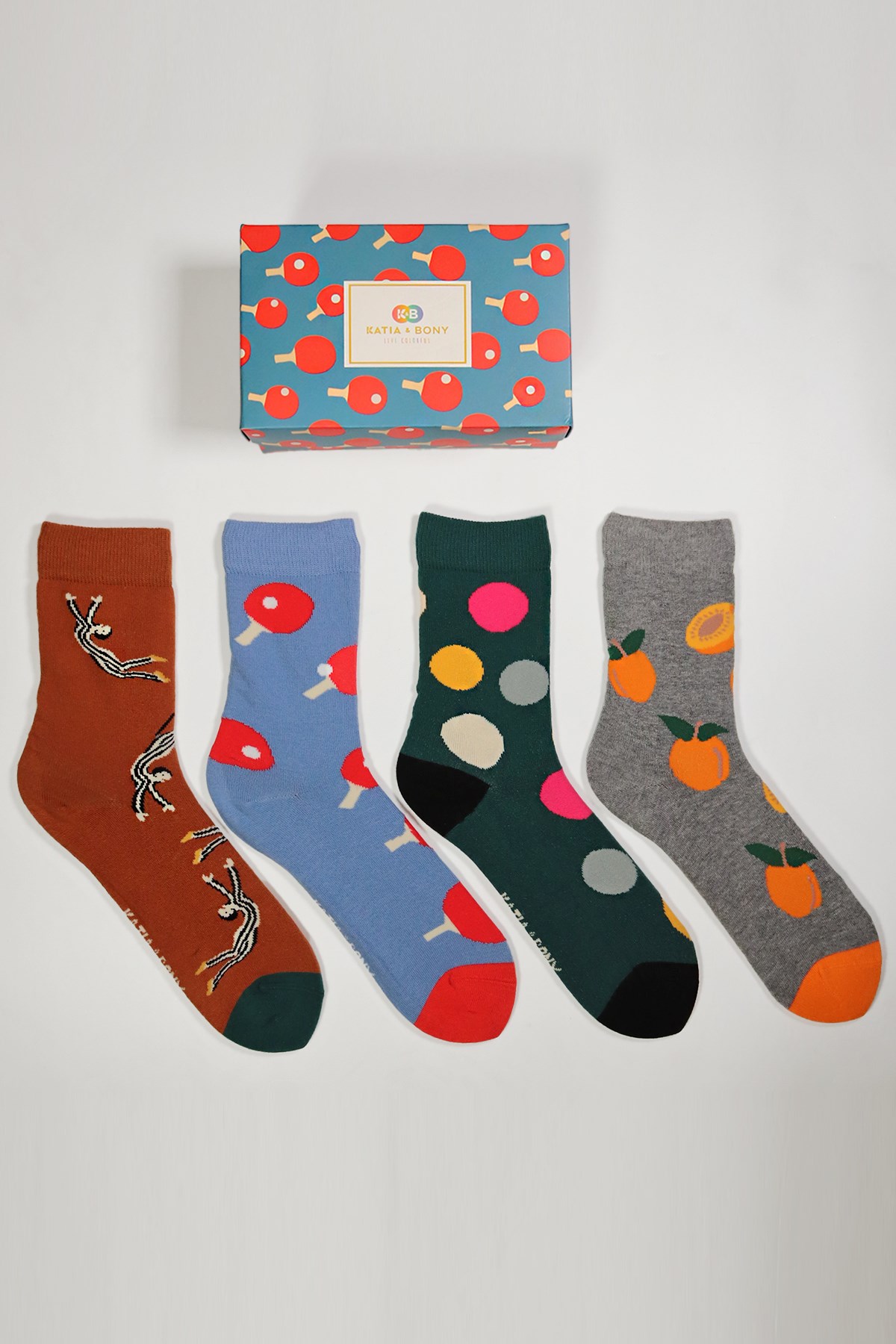 4lü Paket Dot Unisex Art Soket Çorap Desenli