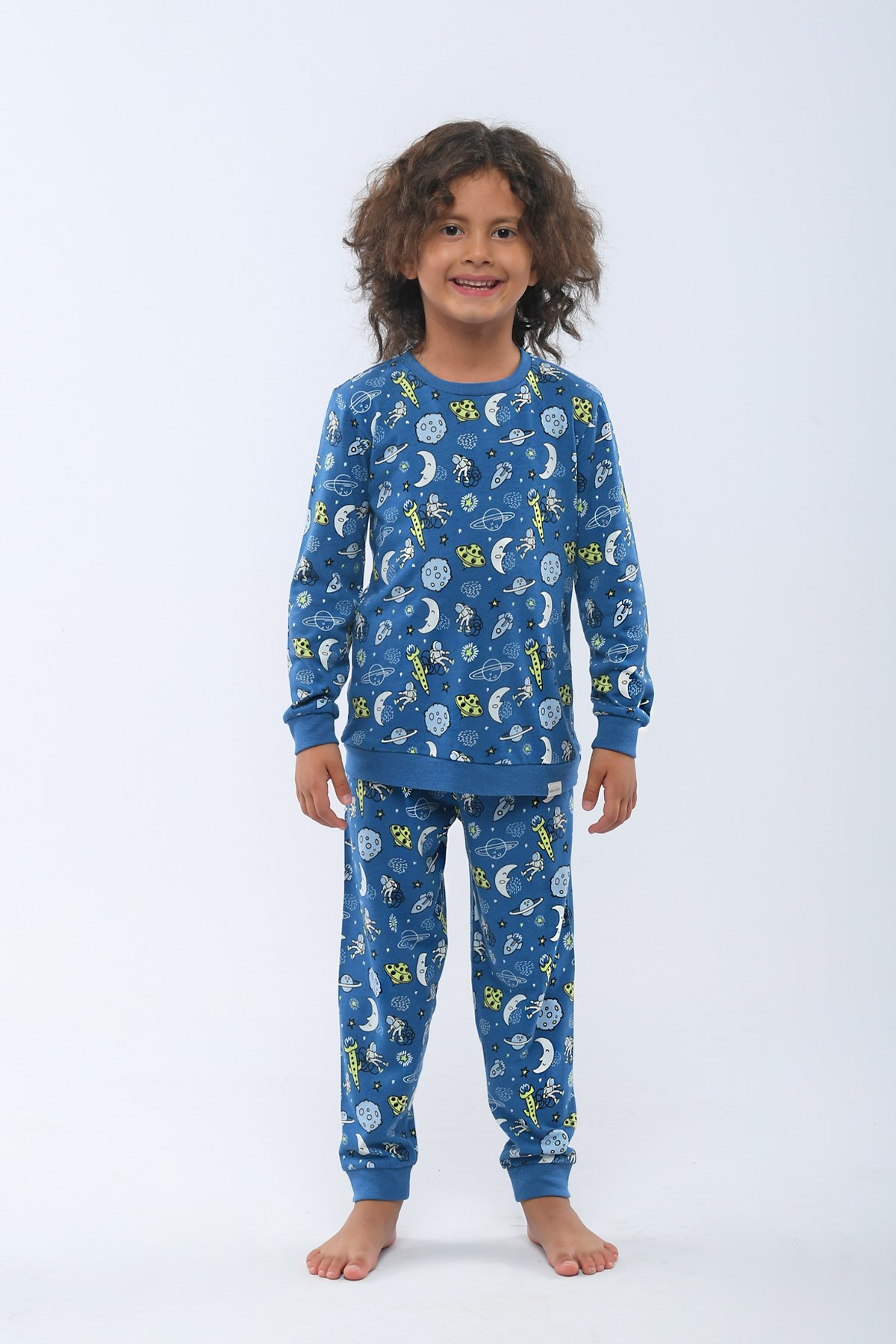 Blue Space Çocuk Pijama Takımı MAVİ