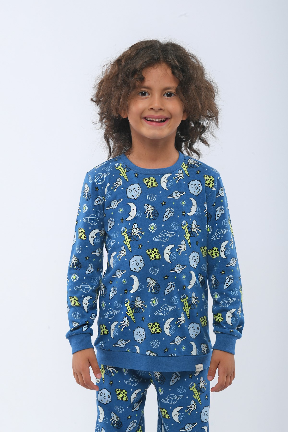 Blue Space Çocuk Pijama Takımı MAVİ