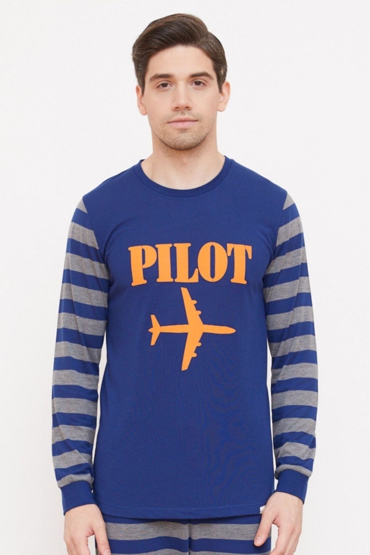 Pilot Erkek Pijama Takımı-Lacivert
