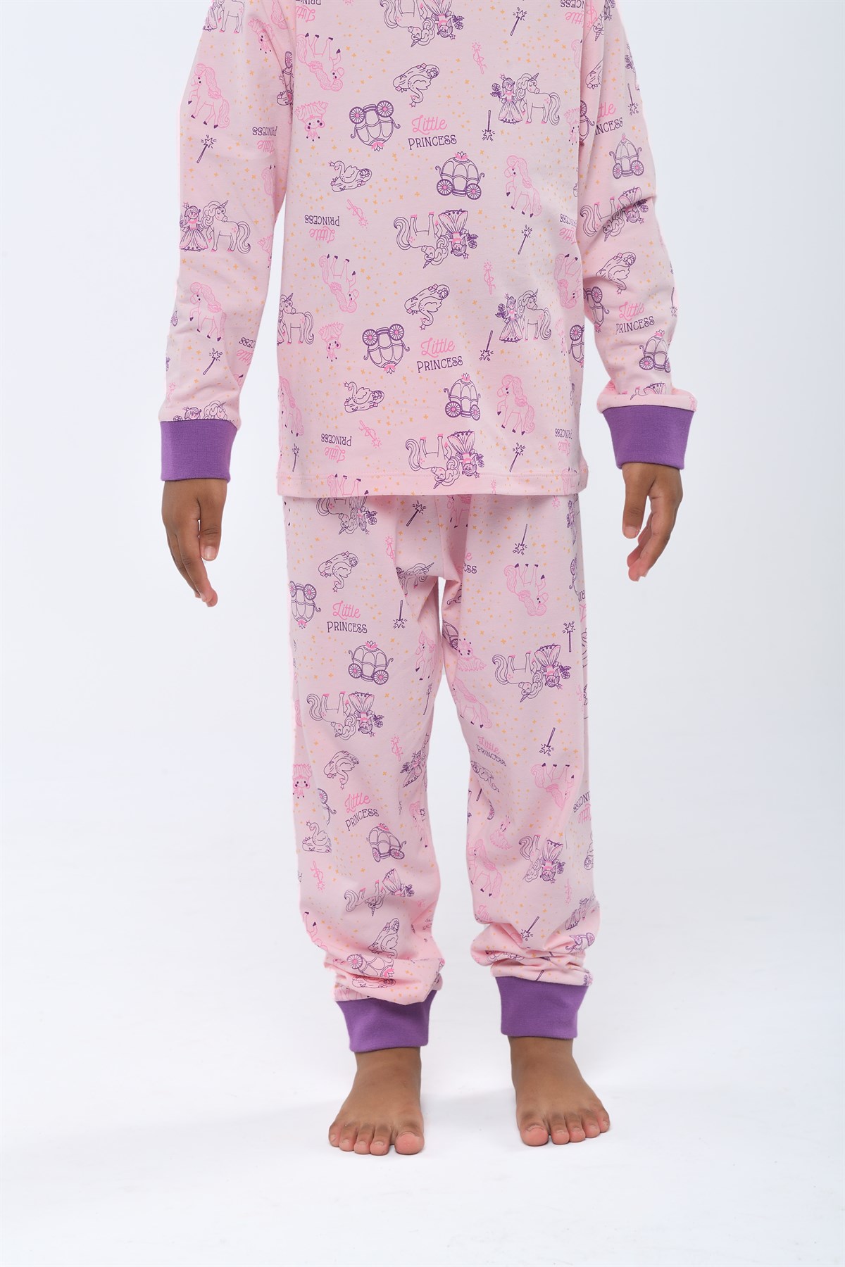 Princess Kız Çocuk Pijama Takımı LIGHT Pembe