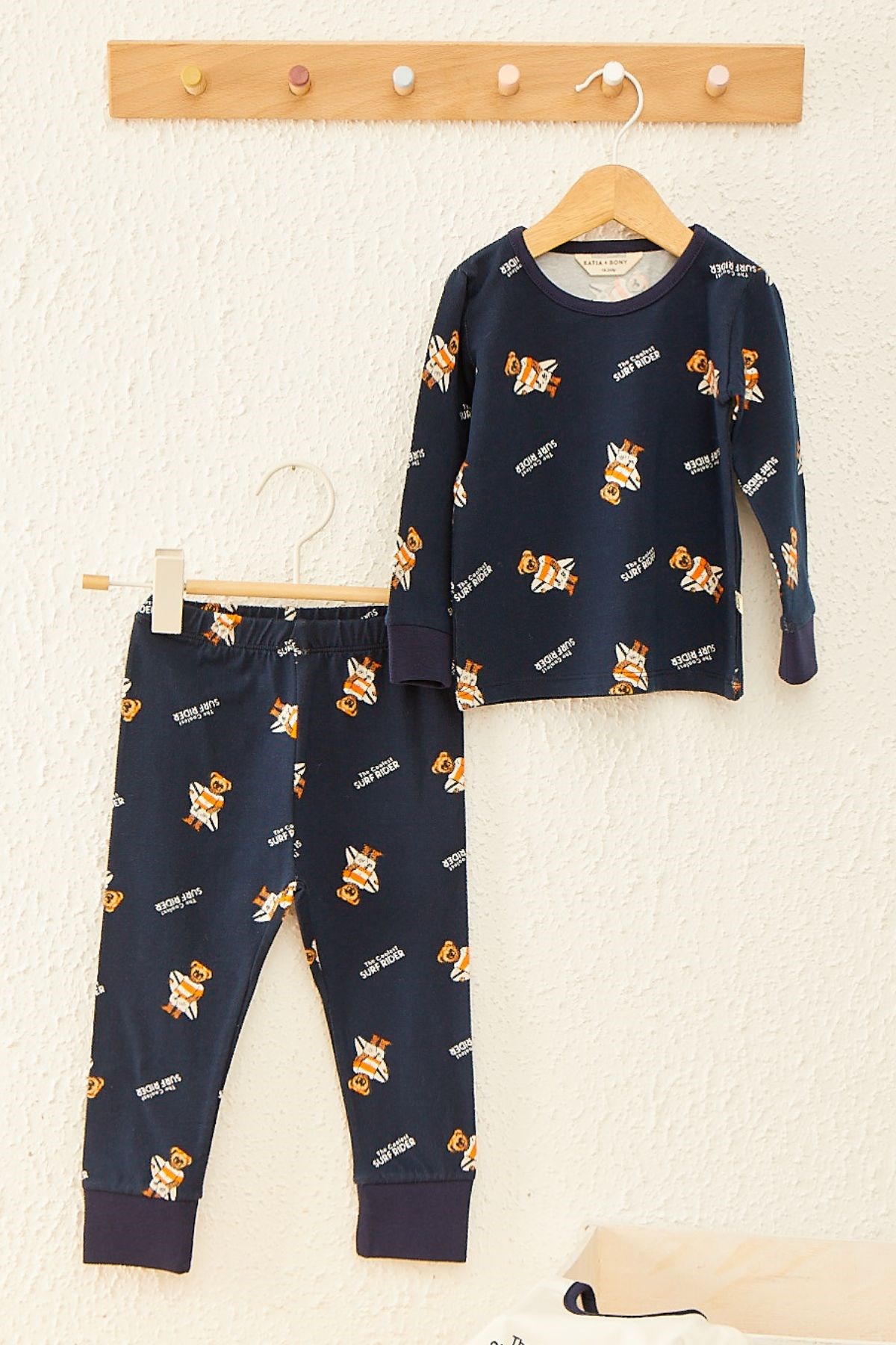 Surf Rıder Bebek Pijama Takımı-Desenli