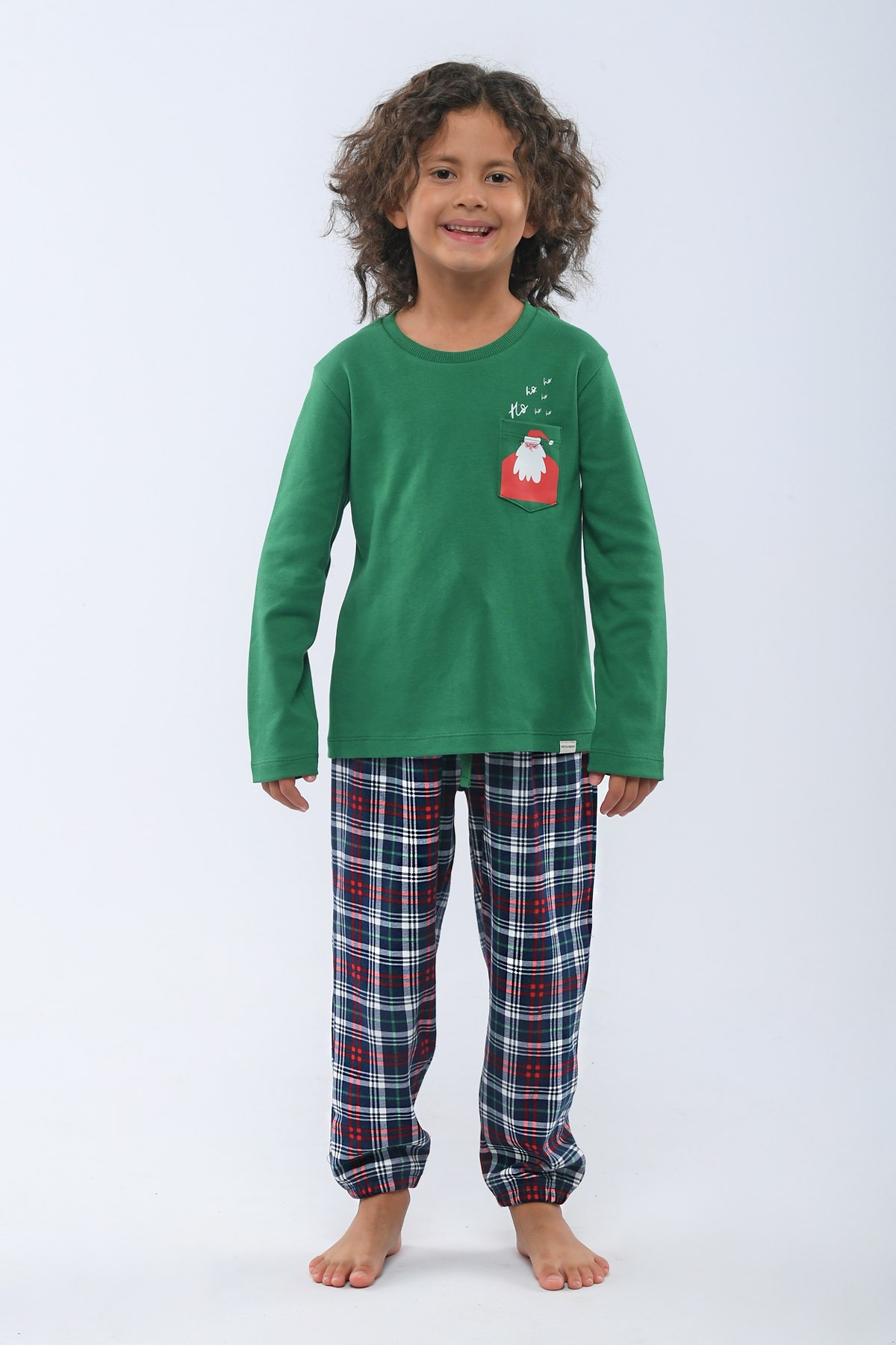 Sweet Santa Erkek Çocuk Pijama Üst Yeşil