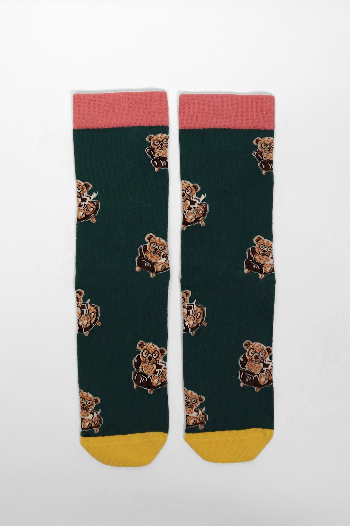 Teddy Unisex Art Soket Çorap DARK Yeşil