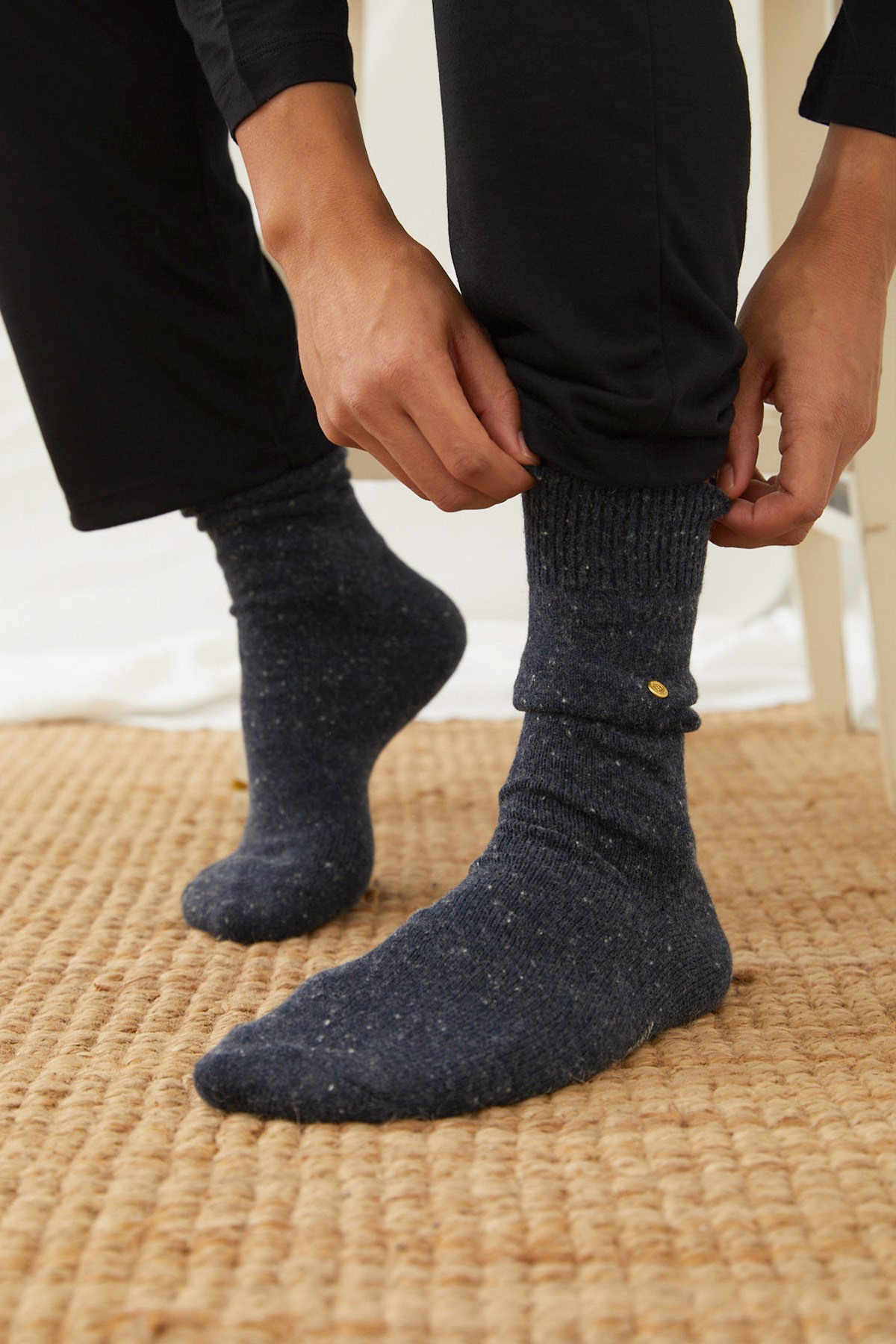 Wool Erkek Soket Çorap Lacivert MELANGE