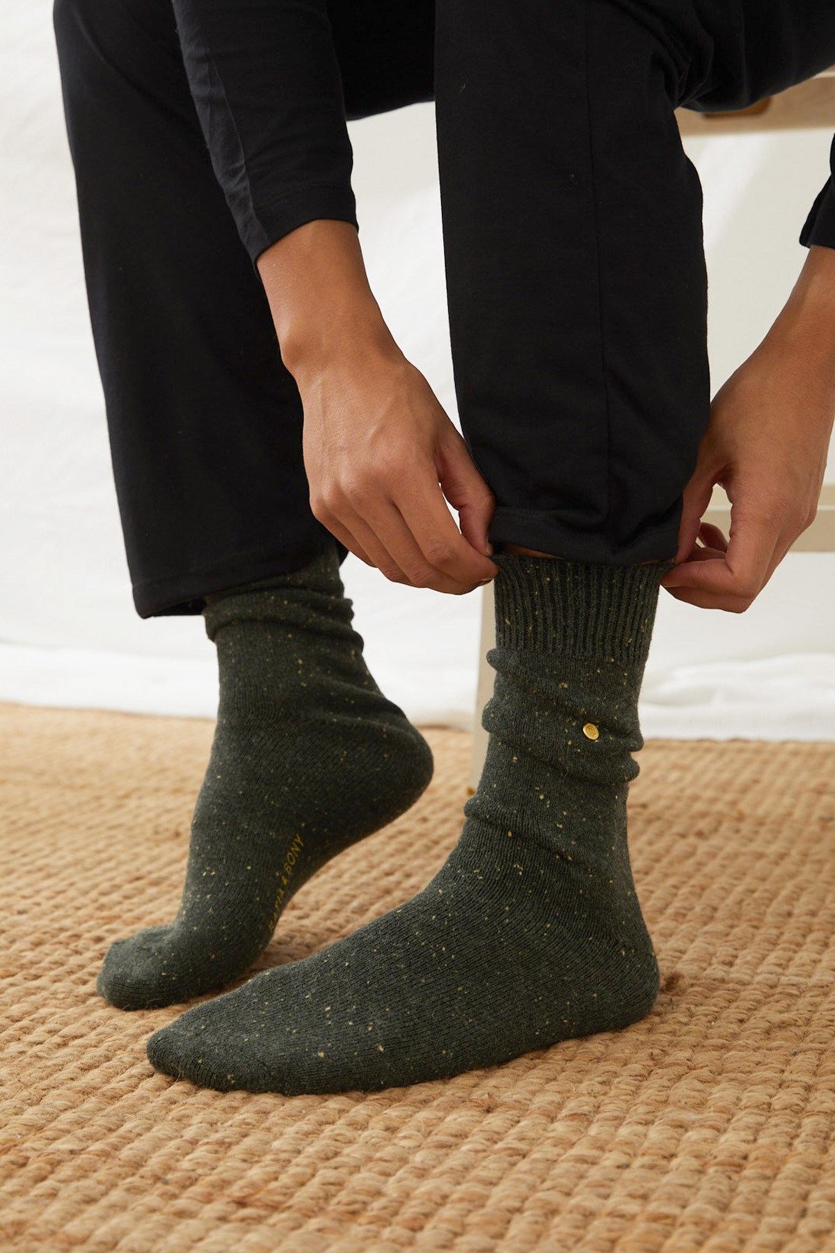 Wool Erkek Soket Çorap OLIVE